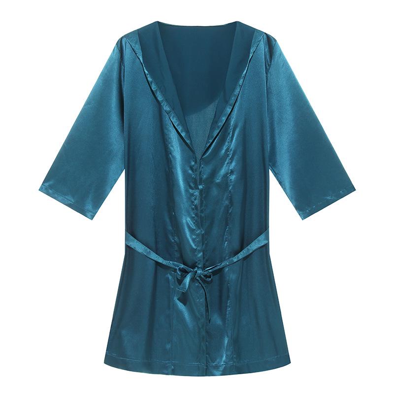 Унисекс Легкий Халат с Длинным Рукавом и Завязками - Однотонный Большого Размера для Мужчин и Женщин.