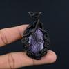 Украшения из пурпурита, кулон, обернутый медной проволокой 999 пробы, украшения из драгоценных камней ручной работы, подарки для жены, совершенно новый кулон