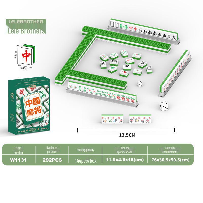 Строительные блоки из алмазных частиц «Китайский маджонг» Guochao — детский образовательный набор