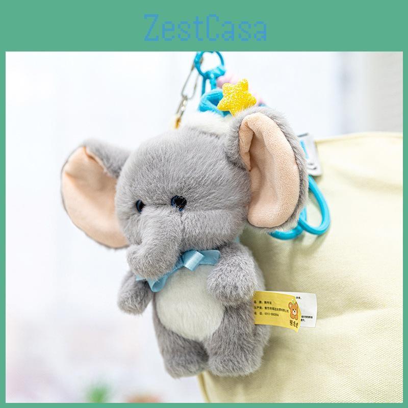 Hat Sleeping Cute Bow Cartoon Elephant Plush Toy Pendant For Decoration Bag
