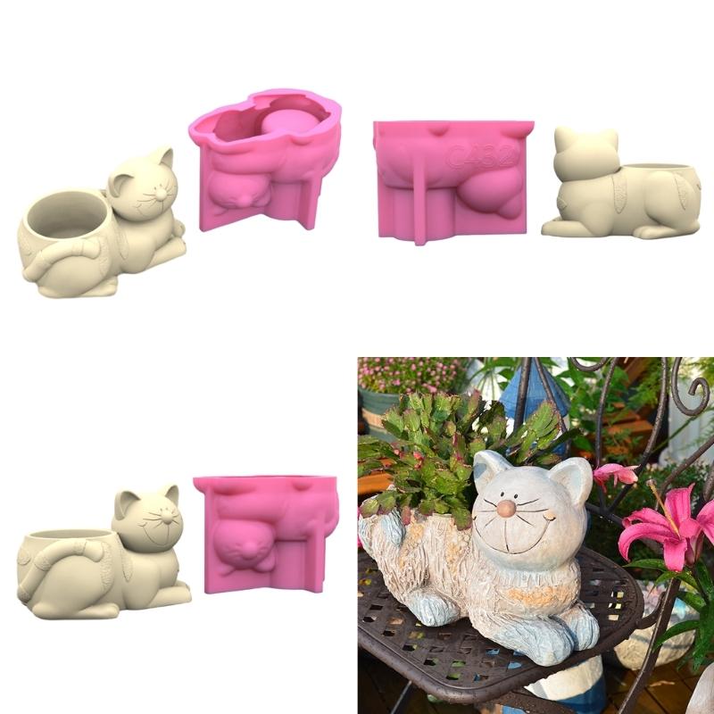 Cute Pen Holder Silicone Molds Table Ornament Mould Plasters Making Tool Succulent Planter Mold Easy To Clean