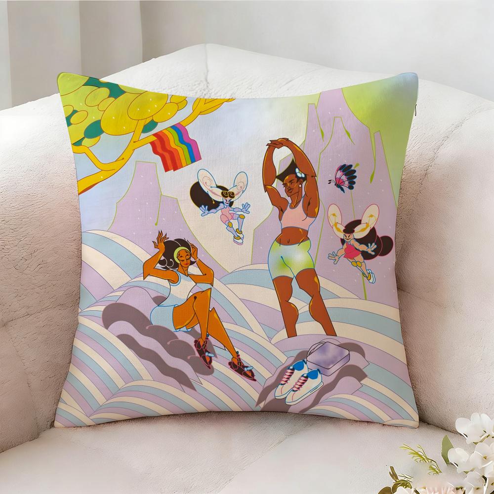 Illustrations By Jerwin Dee Pillow Case Pillowcase Doublesided Printed Sofa Cushion Bedroom Headboard Pillow