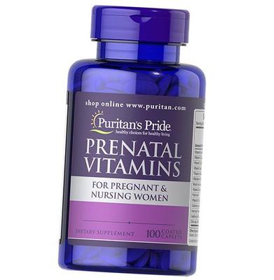 Пренатальные витамины, Prenatal Vitamins, 100каплет (36367102)