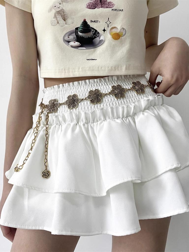 Belt Women'S Skirt Dress Retro Ethnic Style Decoration Flower Waist Chain Accessories High Fashion