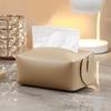 New Living Room Light Luxury Leather Tissue Box Napkin Holder Case Paper Box Container El Storage Box Home Table Decoration