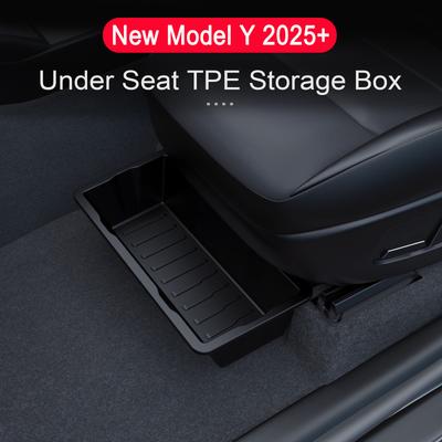 Для Tesla Model Y Juniper 2025 Передний Задний Ящики для хранения под сиденьем Органайзер для центральной консоли Скрытый ящик Дорожные аксессуары