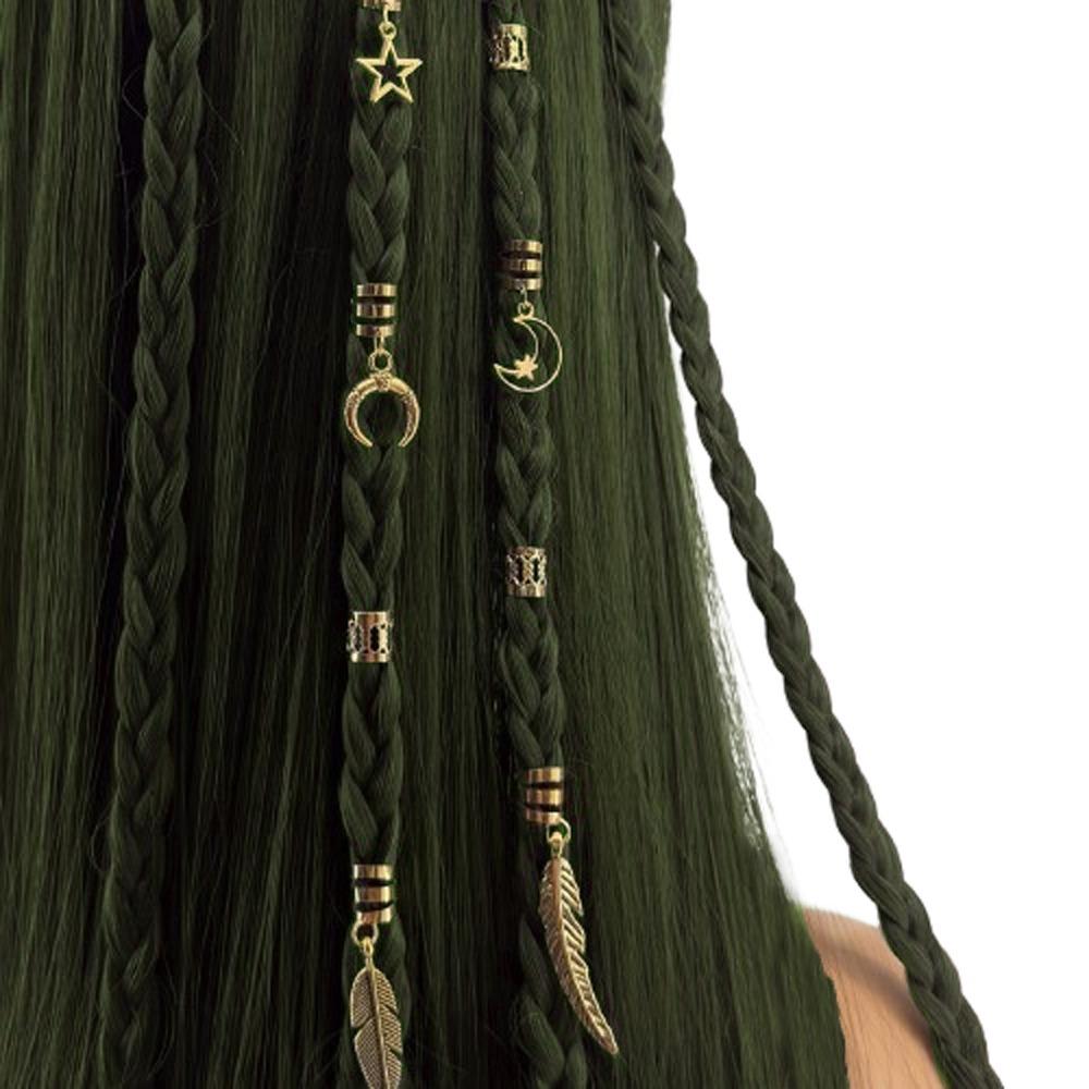 26pcs Dread Locks Hollow Out Hair Ring Metal Cuff Clips Hair Braid Tubes for Braids