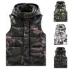 Men's Camouflage Hooded Winter Vest Printed Lightweight Sleeveless JacketWinter Warm Outdoor Vest