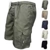 Мужские брюки-карго с несколькими карманами и эластичной резинкой на талии, простые легкие шорты
