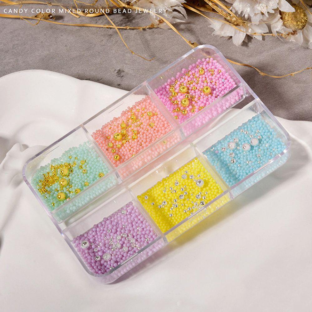 Аксессуары 3D Украшение для ногтей Шармы для ногтей Цвет макарон Пузырьковые бусины Стразы для нейл-арта
