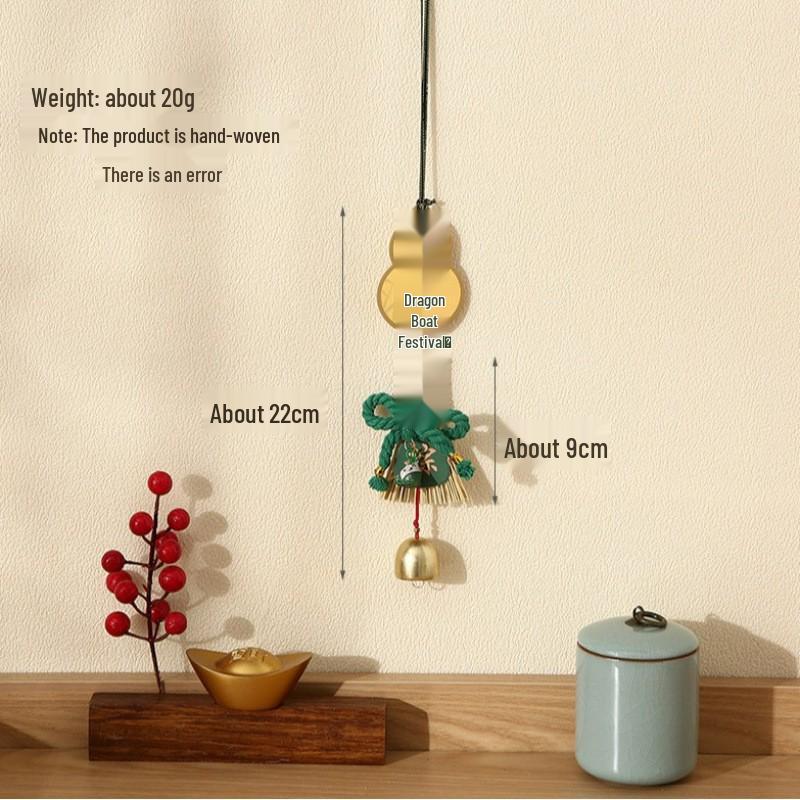 2026 Dragon Boat Festival Mugwort Fan Pendant & Indoor Sachet Bells for Door Handle and Decoration
