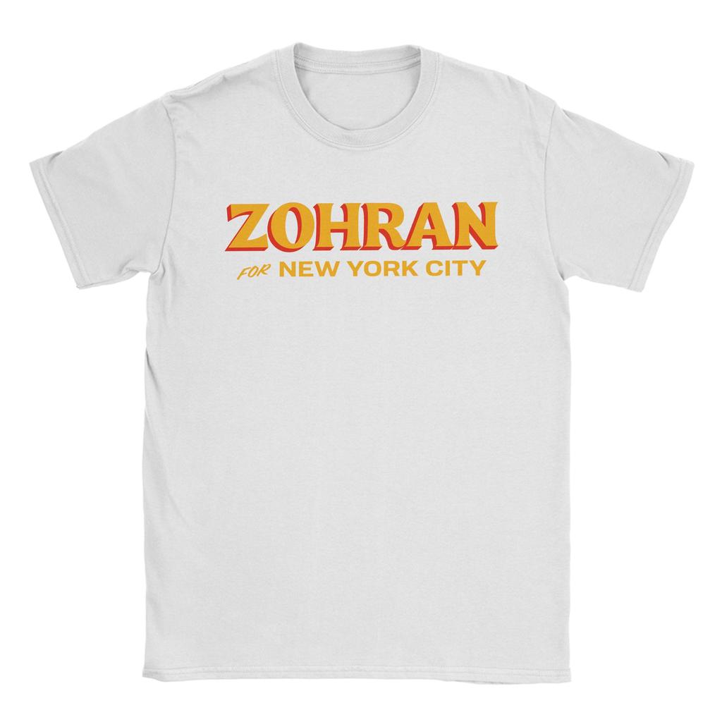 Zohran Mamdani for New York City T Shirt Men Pure Cotton Fashion TShirt Round Collar Tees Short Sleeve Clothing Gift Idea