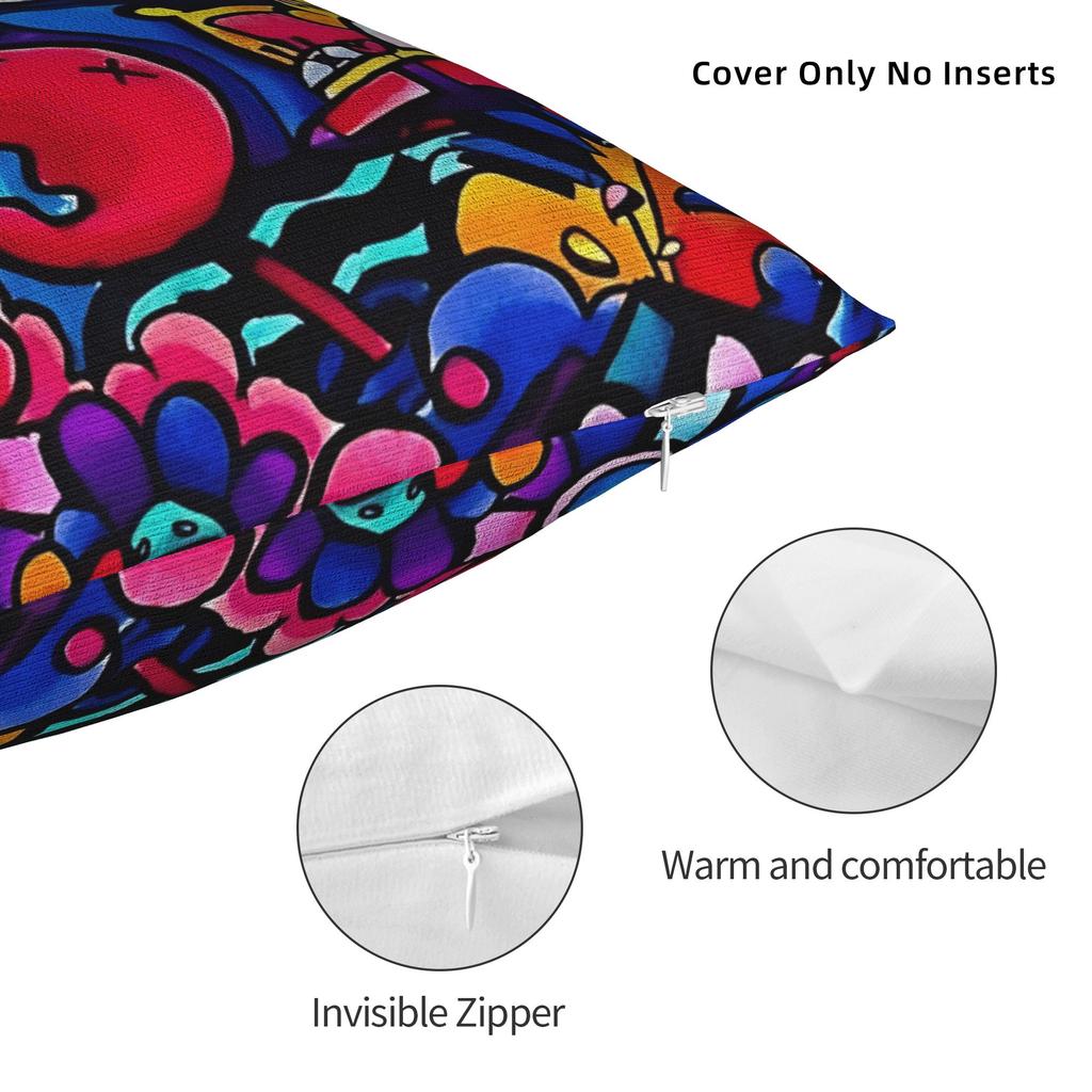 Cartoon Cute Doodle Pillow Cover Design Cushion Cover Morden Pillow Case For Living Room Bed Chair