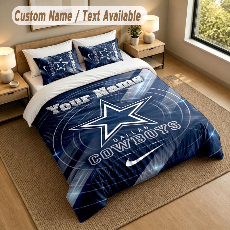 Комплект постельного белья 1 пододеяльник 2 наволочки Принт Dallas Cowboys Мягкое постельное белье Декор спальни