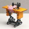 Vintage-Style Miniature Sewing Machine for Dollhouses, 1:12 Scale Metal Sewing Machine Accessories for Home Decor