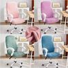 Velvet Office Chair Cover Thicken Computer Chair Covers Elastic Desk Funda Silla Escritorio Seat Slipcovers for Play Gaming Room
