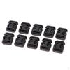 10 Pieces Plastic Cord Locks End Spring Stop Toggle Stoppers for Drawstrings, Shoelaces, Black