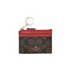 Мини-кошелек для ID-карт Signature Canvas Brown 1941 Красный Золотая фурнитура 88208-IMRVQ
