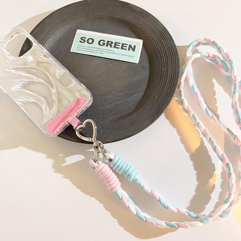 Цветной длинный ремешок для телефона через плечо, веревочная цепочка для iPhone, Samsung, Huawei, Xiaomi, брелок, универсальная подвеска для телефона и сумки