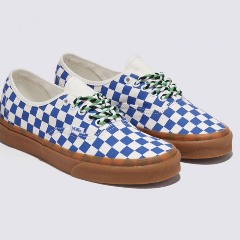 Vans Аутентичный шахматный узор сине-белого цвета Vn0009pvy6z1