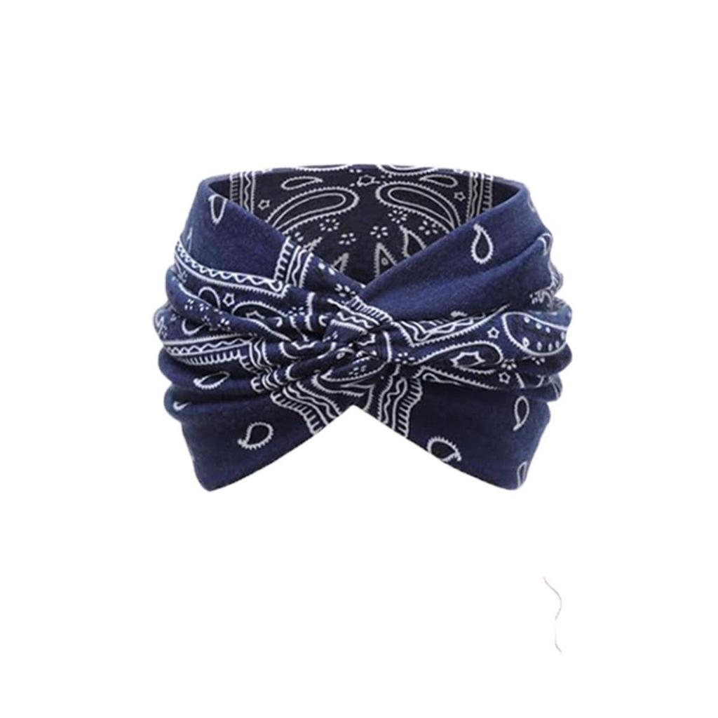 Богемная женская нескользящая повязка для йоги – Широкая, эластичная, влагоотводящая для бега и тренировок