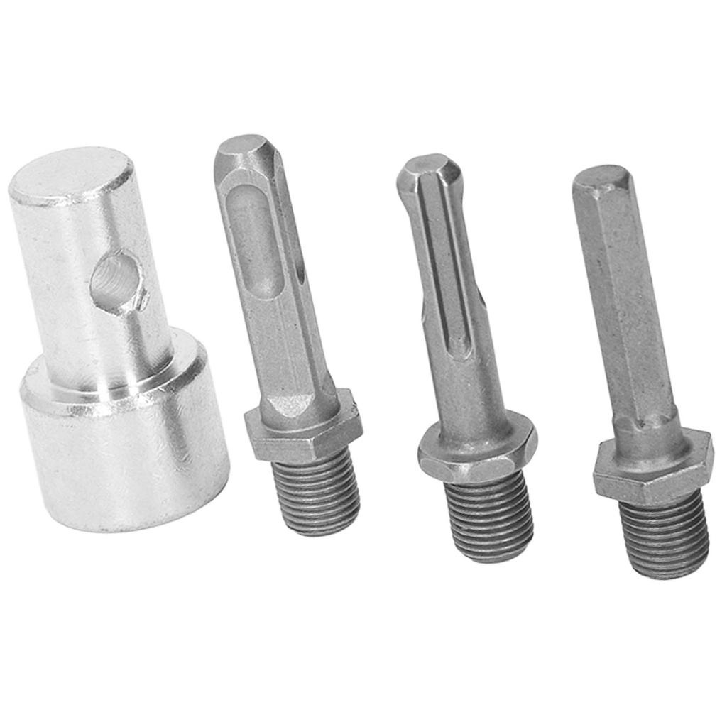 Адаптер для сверла 1-3, круглый патрон из углеродистой стали, 2 отверстия, 2 слота, садовый сверло-шнек