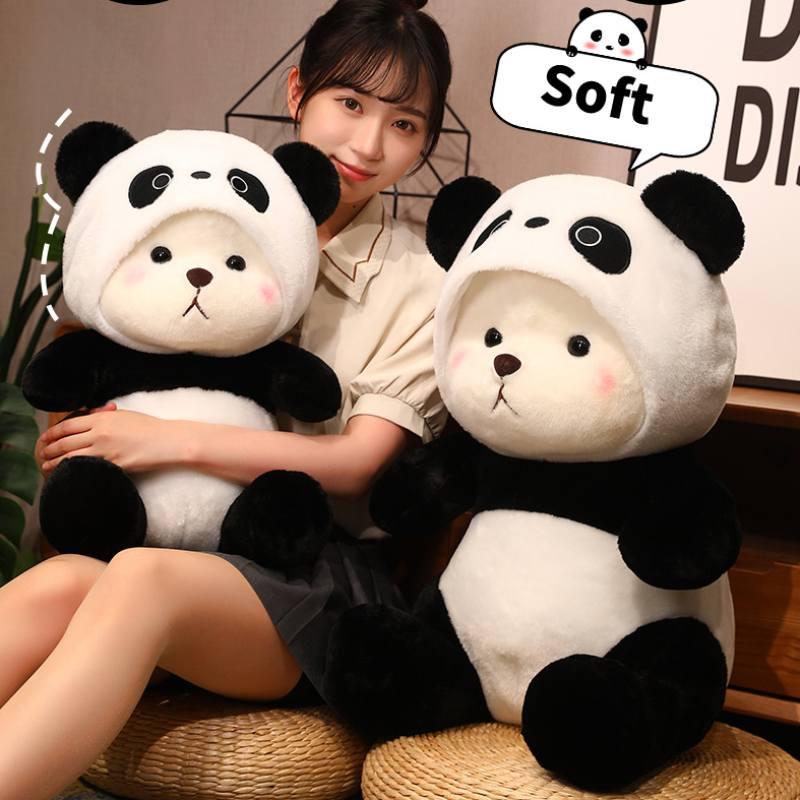 Милый медведь, превратившийся в панду, плюшевая кукла-игрушка для мальчиков и девочек, подарок на день рождения, помощник для сна