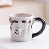 Hand Drawn 3d Ceramic Animal Water Cup Tiger Flamingo High-Value Creative Design Dining Table Items Ceramic Water Cup Gifts