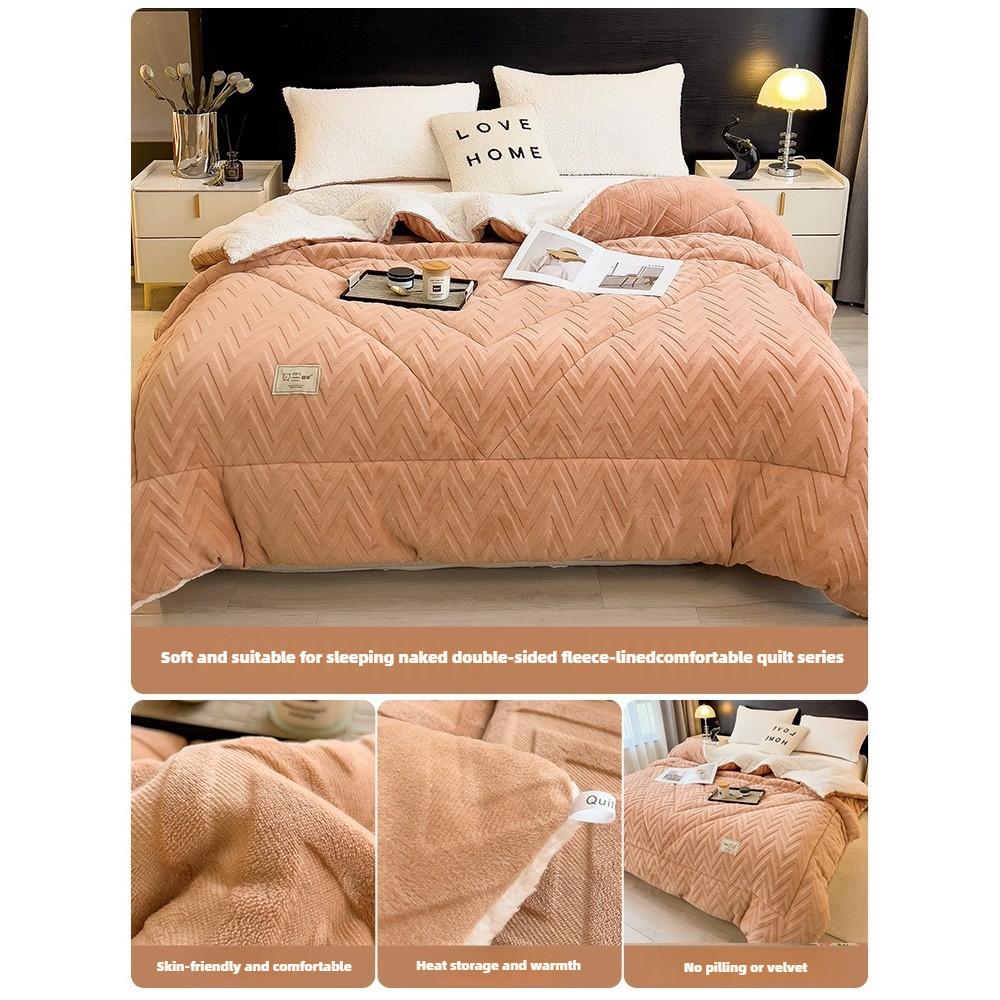 Плотное молочное бархатное одеяло