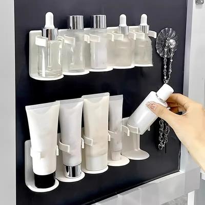 Настенный стеллаж для хранения вещей в ванной комнате, самоклеящаяся полка для туалетных принадлежностей, косметики, аксессуаров для душа