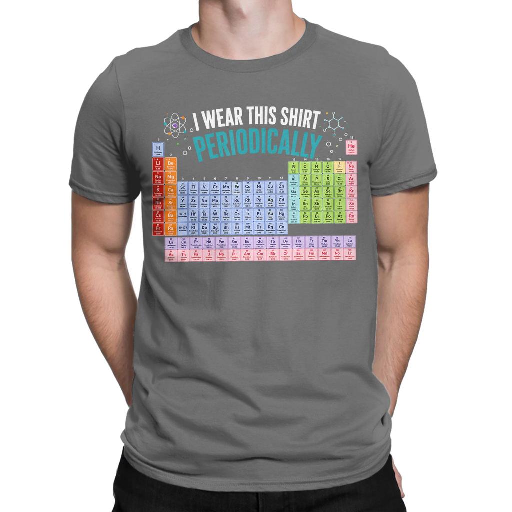 Periodically Chemistry Periodic Table Tshirt For Unisex Vintage 100 Cotton Tee Shirt Round Collar Short Sleeve T Shirt New Tops