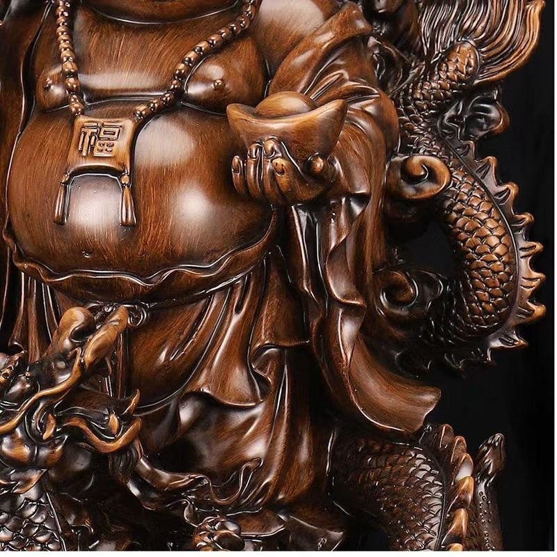 Resin Maitreya Buddha God of Wealth Statue Chinese Buddha Statues Home, Room, Office Decoration Accumulate Wealth Accessories
