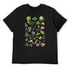 Plants & Herbs Alphabet T-Shirt Anime Stuff Graphic Shirts Sweat Baggy Shirts Mens Tall T Shirts