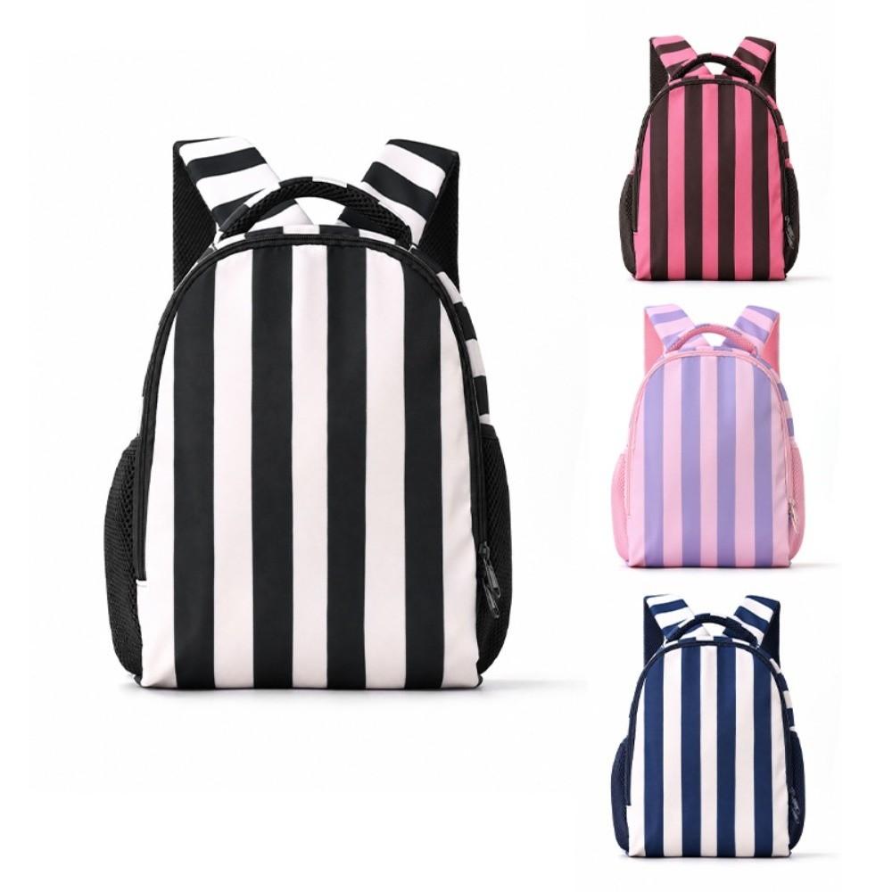 Color-blocked Large Capacity School Bag Fashionable Rainbow Kids Backpack College