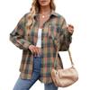 Autumn Winter Women's Casual Fashion Street Loose Plaid Shirt for Women