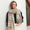 Winter Plaid Imitation Cashmere Scarf Shawl European and American Street Print Scarf Mid Length