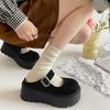 Юг на юге, одна педаль для увеличения высоты тапочек-мешочков на толстой подошве для женской летней одежды 2025 года, новые полутапочки Мэри Джейн