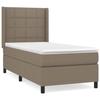Maison Exclusive - Sommier à lattes de lit avec matelas Taupe 80x200 cm Tissu