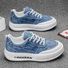 Spring Fashion Versatile Durable Student Trendy Shoes Outdoor Denim Men's Sports and Leisure Breathable Dad Thick Sole Shoes