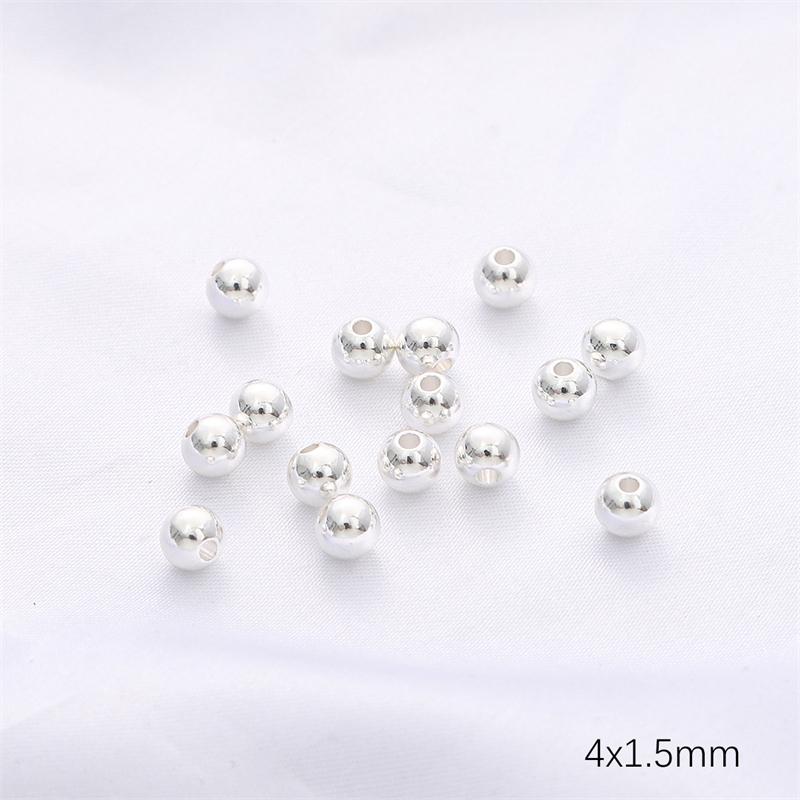 50-100 шт. Медные шарообразные бусины, Точеные проставки для DIY Ожерелья Браслета Украшений