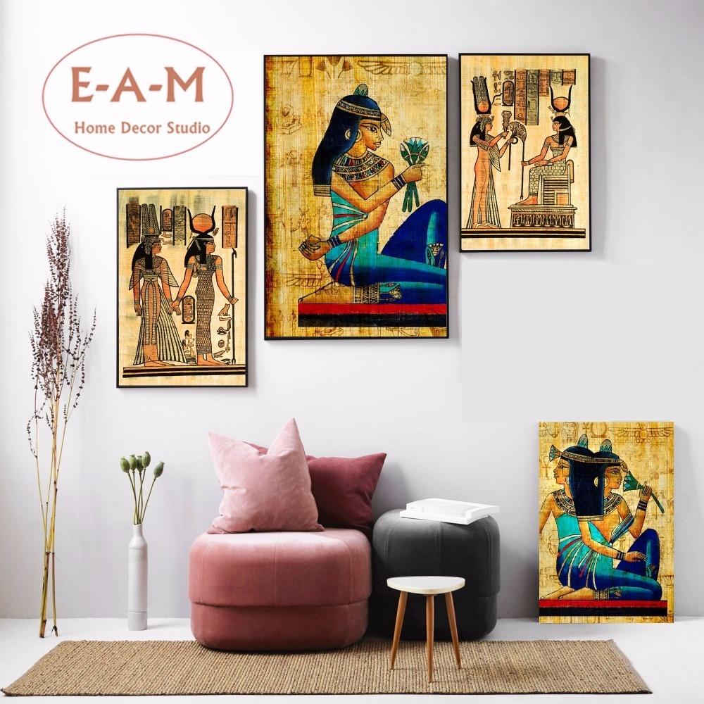 Egypt Ancient Women Vintage Posters and Prints Wall Art Decorative Picture Canvas Painting For Living Room Home Decor Unframed