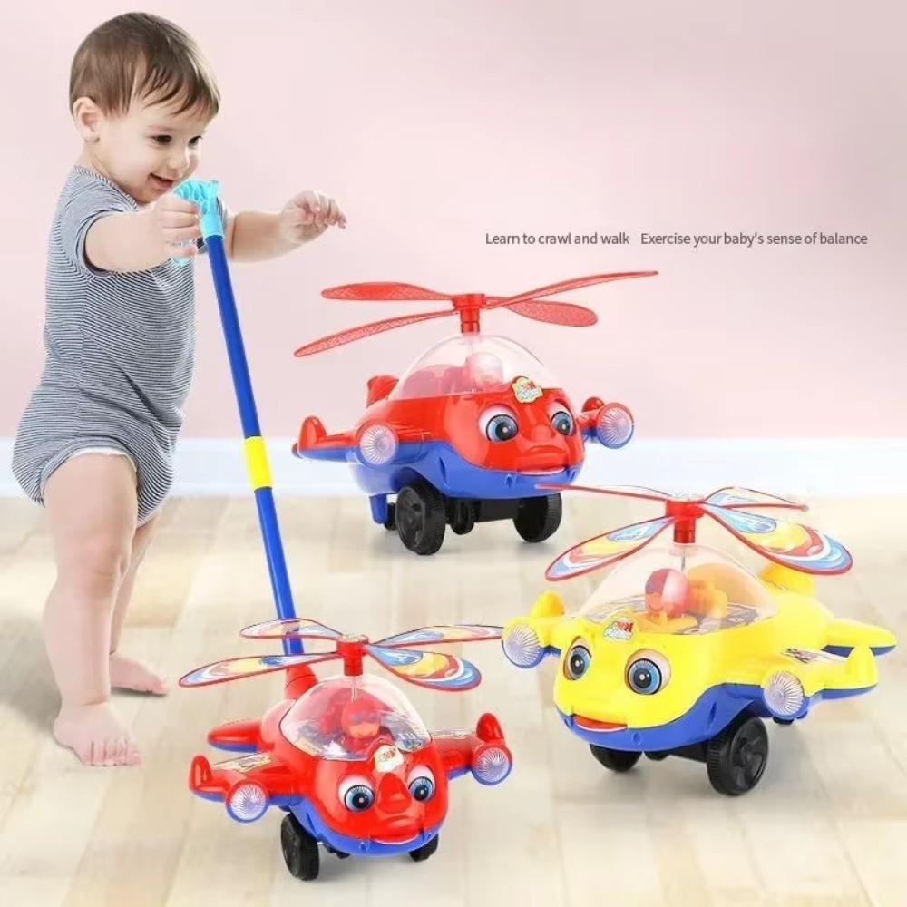 Interactive Children's Hand Push Airplane Baby Toddler Stroller Toy  for Kids Boys and Girls
