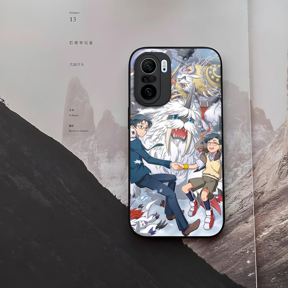 Digimon Anime Phone Case Tempered Glass For Xiaomi 15 14 12 Lite Pro 13 11t Lite POCO M6 M5 X6 X5 X3 F5 F6 Pro Cover