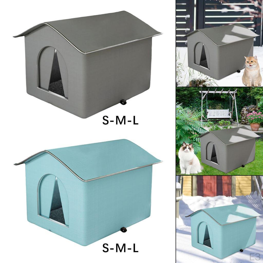 Кошачий домик для уличных кошек, приют для бродячих кошек, лежанка для собак, утепленная, водонепроницаемая пещера для котят