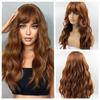 Длинные коричневые синтетические парики с эффектом омбре для женщин, волнистые парики из натуральных волос, средняя часть, женский парик, косплей, термостойкие волокна, парики