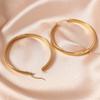 5 мм расширенные изогнутые серьги-кольца для женщин с антиаллергенными большими круглыми простыми серьгами