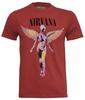 Nirvana T Shirt Angelic In Utero Album Logo Red Grunge Kurt Cobain New Official