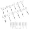 12pcs 2.8in Double Headed Memo Clip Metal Card Holder Wire Photo Clamp for Hanging Photo Display