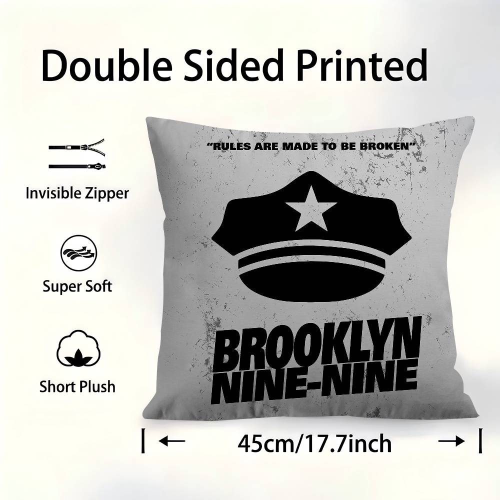 Sitcom BBrooklyn NineNine Pillow Covers Cartoon Sofa Decorative Home Doublesided Printing Short Plush Cute Cushion Cover