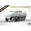 Das Werk 1/16 Scale German Armored Personnel Carrier Sd.Kfz.251/22 Ausf.D Pakwagen 2-in-1 Plastic Model Kit USCDW16022